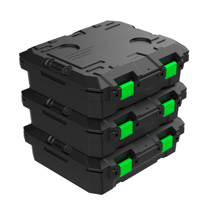 Set of 3 TRED Storage Boxes 25L - BLACK