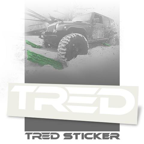 TRED Logo Sticker Small - White - TRED Australia