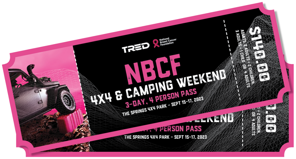 TRED Outdoors NBCF Fundraising Event - Camping Weekend Pass