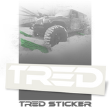 TRED Logo Sticker Small - White - TRED Australia